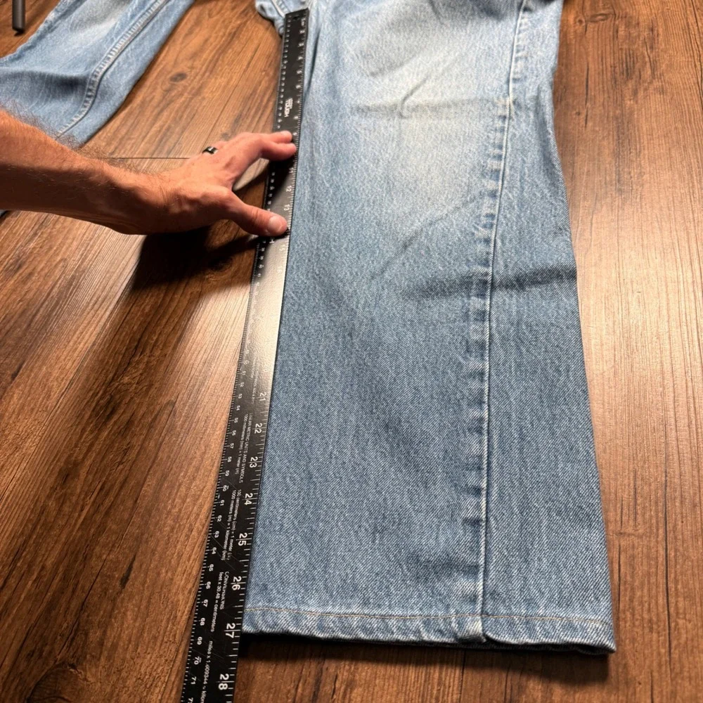 Vtg 90s Levis 501 Jean Mens 38x30 (36x27) Blue Denim Straight Leg Button Fly USA